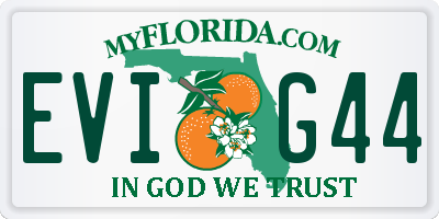 FL license plate EVIG44