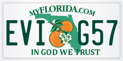 FL license plate EVIG57