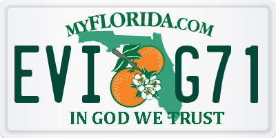 FL license plate EVIG71