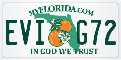 FL license plate EVIG72