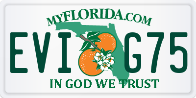 FL license plate EVIG75