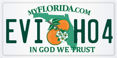 FL license plate EVIH04