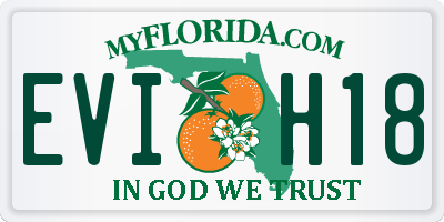 FL license plate EVIH18