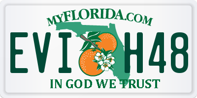 FL license plate EVIH48