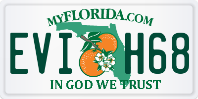 FL license plate EVIH68