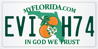 FL license plate EVIH74