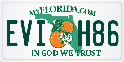 FL license plate EVIH86