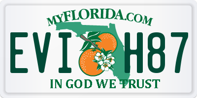 FL license plate EVIH87