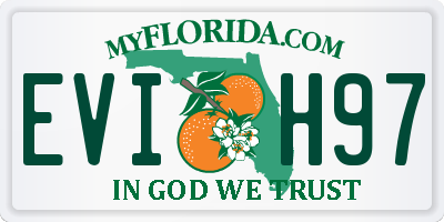 FL license plate EVIH97