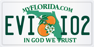 FL license plate EVII02