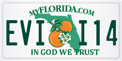 FL license plate EVII14