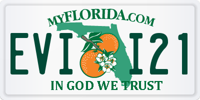 FL license plate EVII21