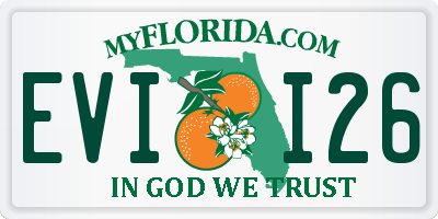 FL license plate EVII26