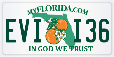 FL license plate EVII36