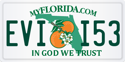 FL license plate EVII53