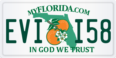 FL license plate EVII58