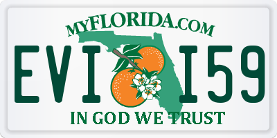 FL license plate EVII59