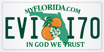 FL license plate EVII70