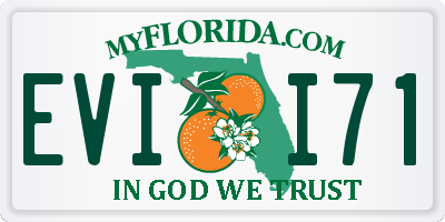 FL license plate EVII71