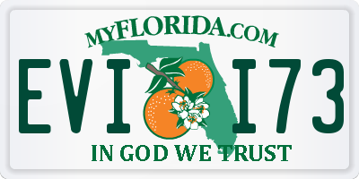 FL license plate EVII73