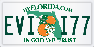 FL license plate EVII77