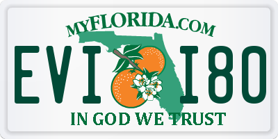 FL license plate EVII80