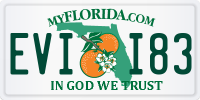 FL license plate EVII83