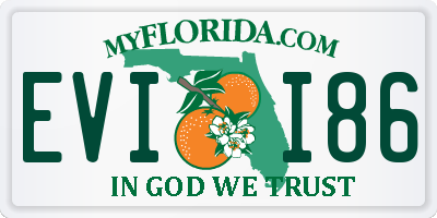FL license plate EVII86