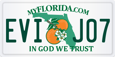 FL license plate EVIJ07