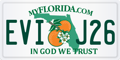 FL license plate EVIJ26