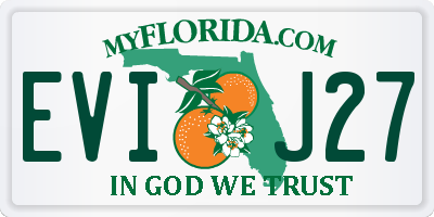 FL license plate EVIJ27