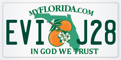 FL license plate EVIJ28
