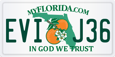 FL license plate EVIJ36