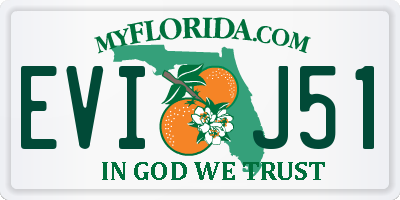 FL license plate EVIJ51