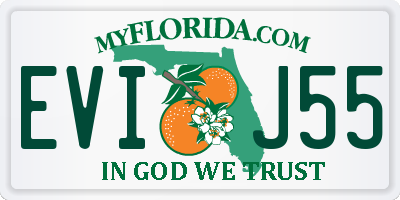 FL license plate EVIJ55