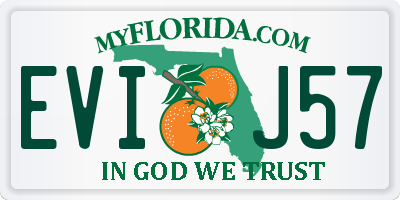 FL license plate EVIJ57