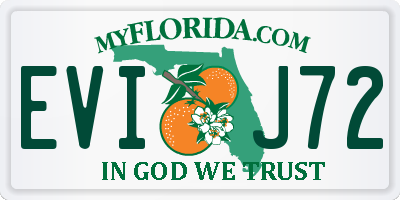 FL license plate EVIJ72