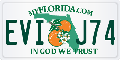 FL license plate EVIJ74