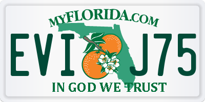 FL license plate EVIJ75