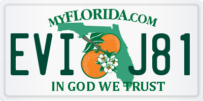 FL license plate EVIJ81
