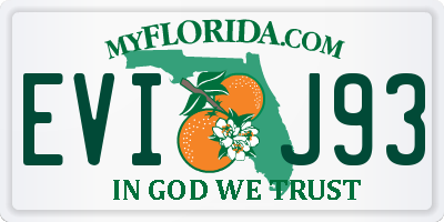 FL license plate EVIJ93