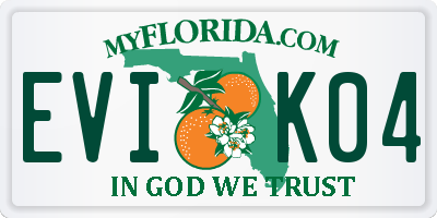 FL license plate EVIK04