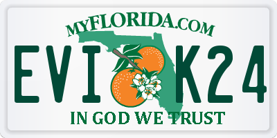 FL license plate EVIK24