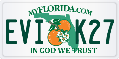 FL license plate EVIK27