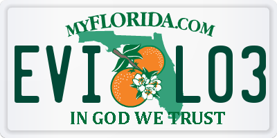 FL license plate EVIL03
