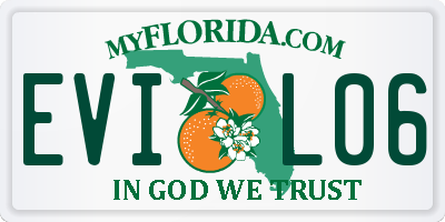 FL license plate EVIL06