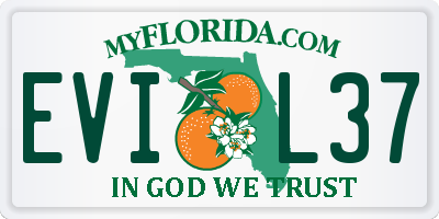 FL license plate EVIL37