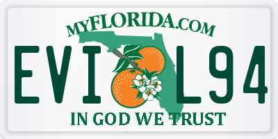 FL license plate EVIL94