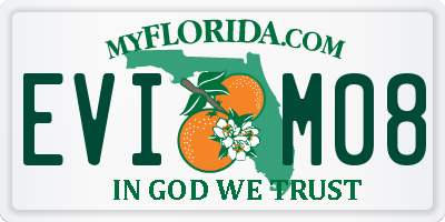 FL license plate EVIM08