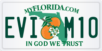 FL license plate EVIM10